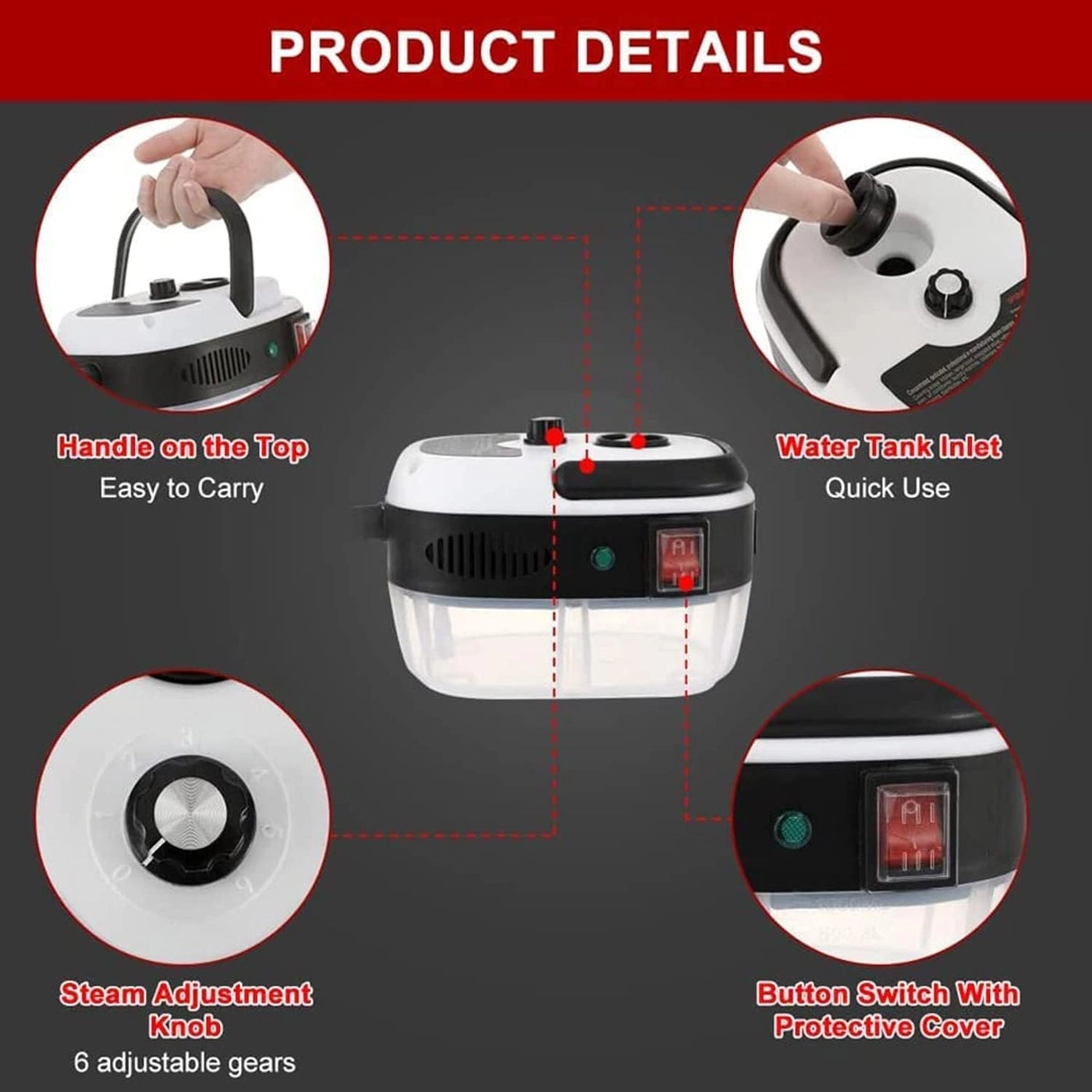 High Pressure Steam Cleaner - Handheld 2500W