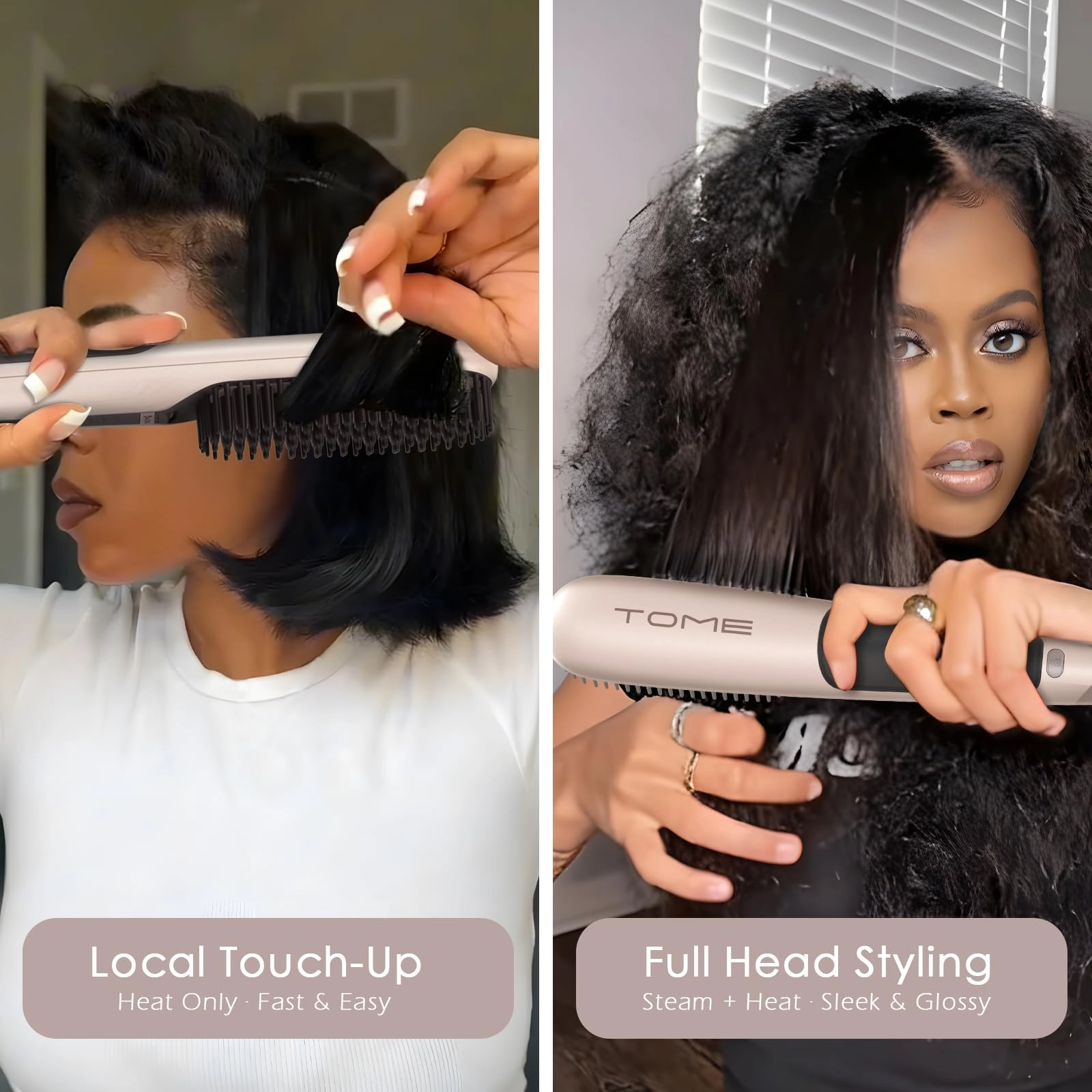 Steam Hair Straightener Brush