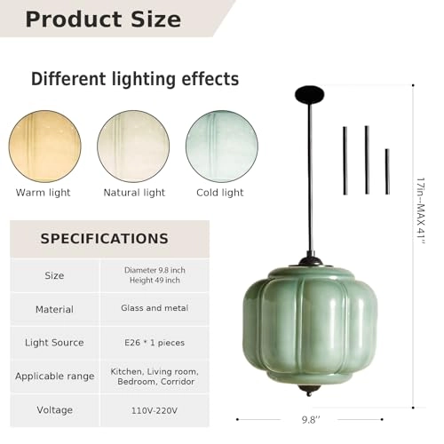 Antique Black Milk Glass Ceiling Light Fixture - 9.8 Inch Green