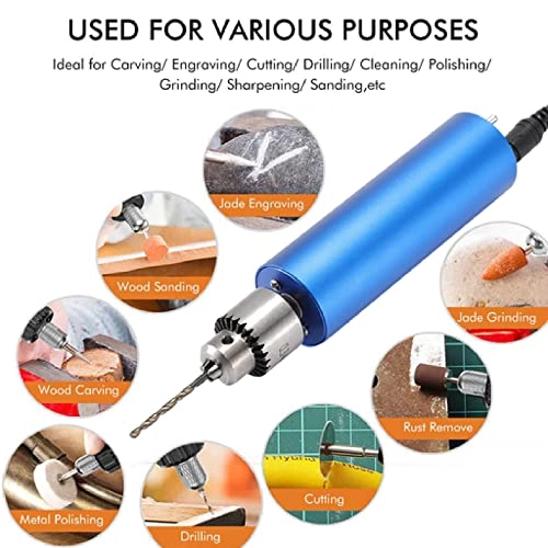 Mini Electric Hand Drill - Aluminum 105 Accessories