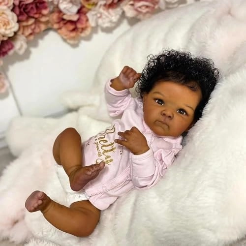 Reborn Baby Doll - 20 Inch Vinyl Silicone African American Ages 3+
