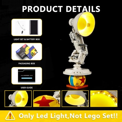 Light Kit for LEGO Disney Pixar Luxo Jr 21357 - Plastic