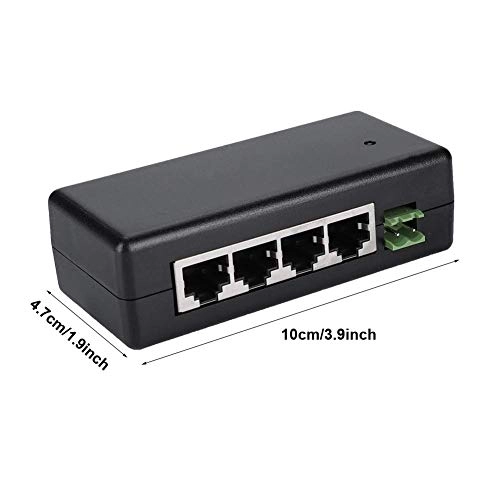 PoE Injector - DC12V-48V 8 ports IEEE802.3af/at 10/100Mbps