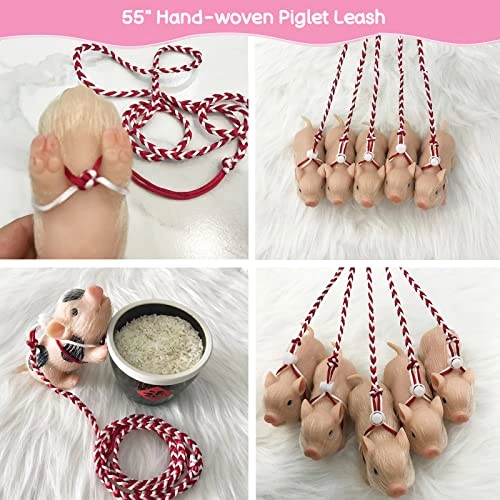 Piglet Tony 13 cm Silicone - Pink miniature