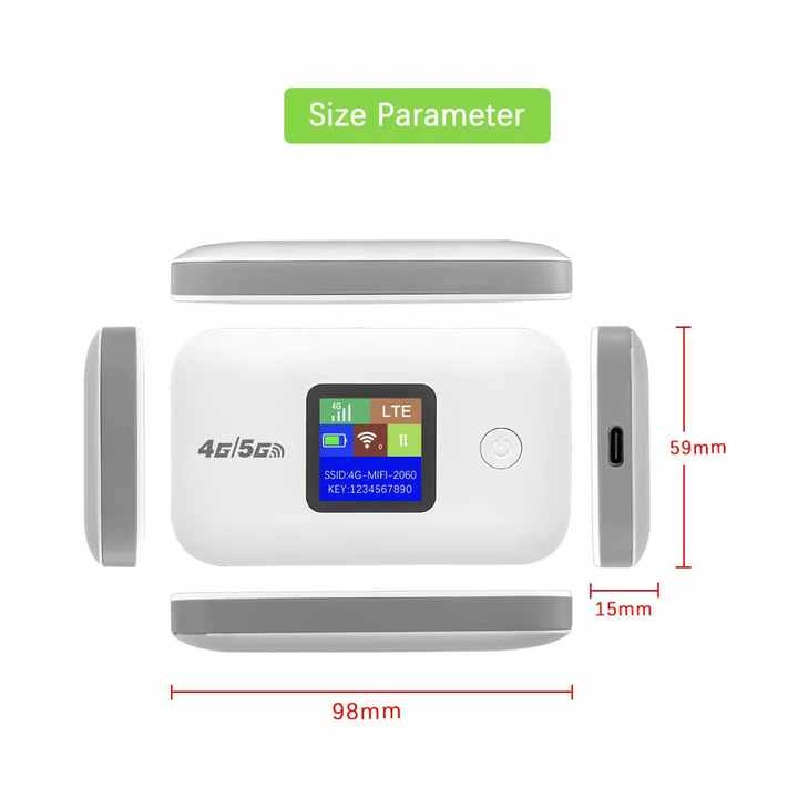 SIM Card WiFi Hotspot Device - 4G LTE USB Powered Supports up to 10 Devices