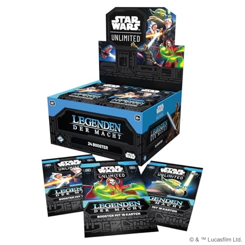 Star Wars: Unlimited - Legends of the Force - Booster Display - 24 Booster Packs - Trading Card Game (German)