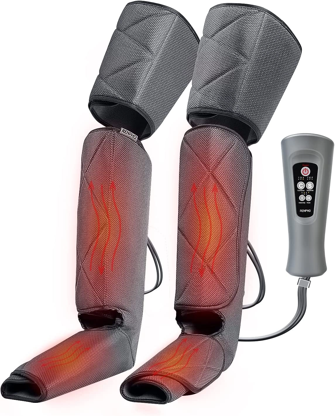 Renpho Leg Massager - Heat Air Compression 6 Modes 3 Intensities