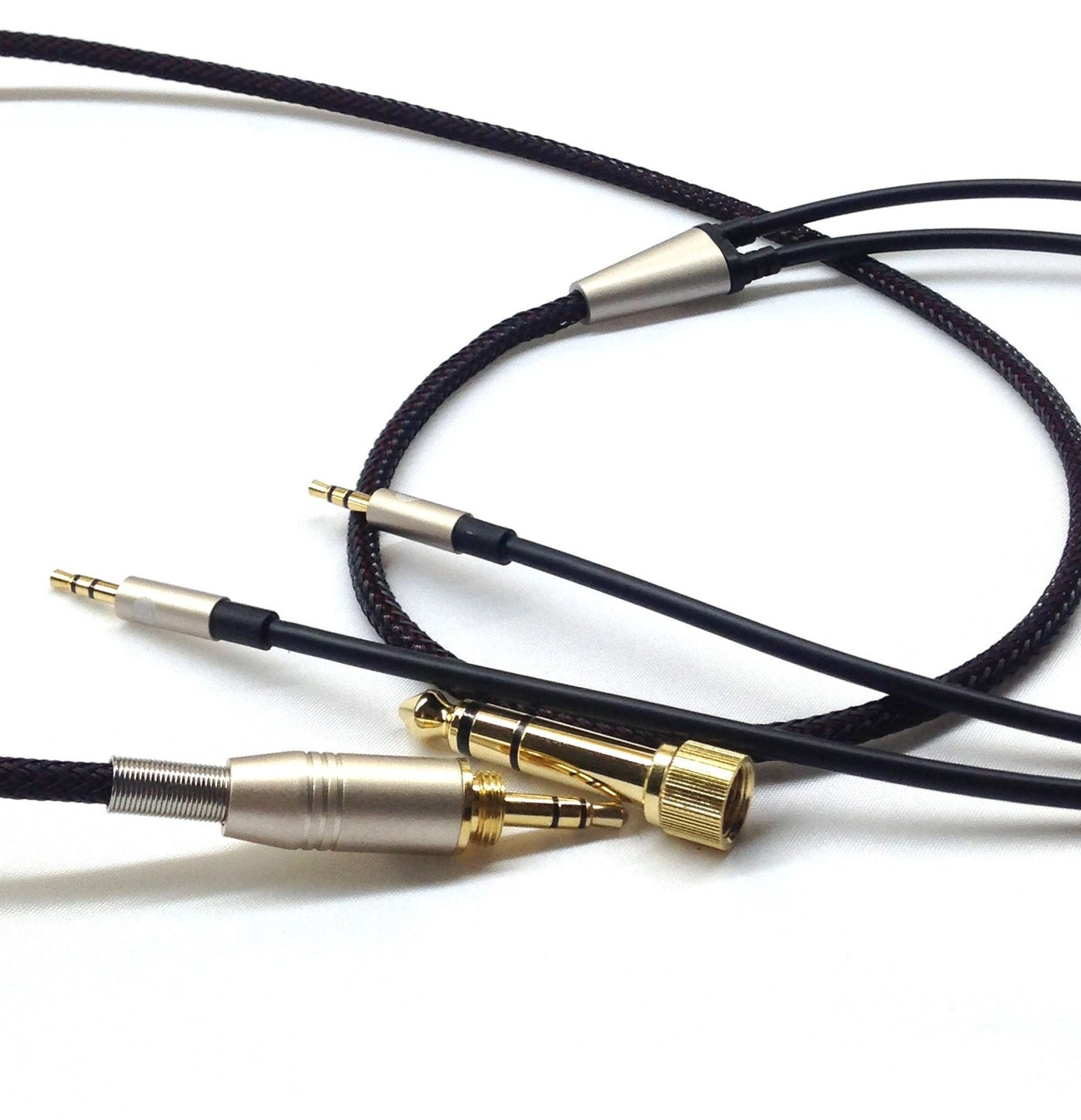 Replacement Cable for Hifiman Headphones - 3.5mm and 6.35mm to Dual 2.5mm - 2m