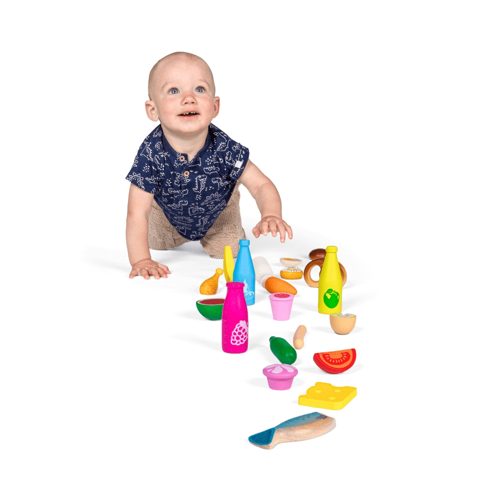 Big Junior Box Wooden Kitchen Pretend Playset - 20 pcs (24401497-28026)