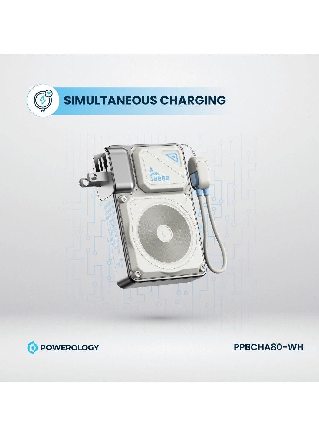 PPBCHA80-WH - 10000mAh 35W Fast Charging MagSafe Compatible