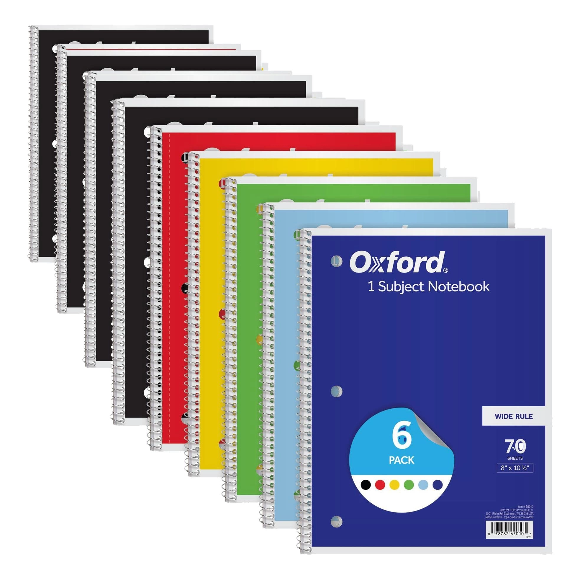 TOPS Products Spiral Notebooks 8 x 10.5 Inches Spiral - Lined 70 Sheets