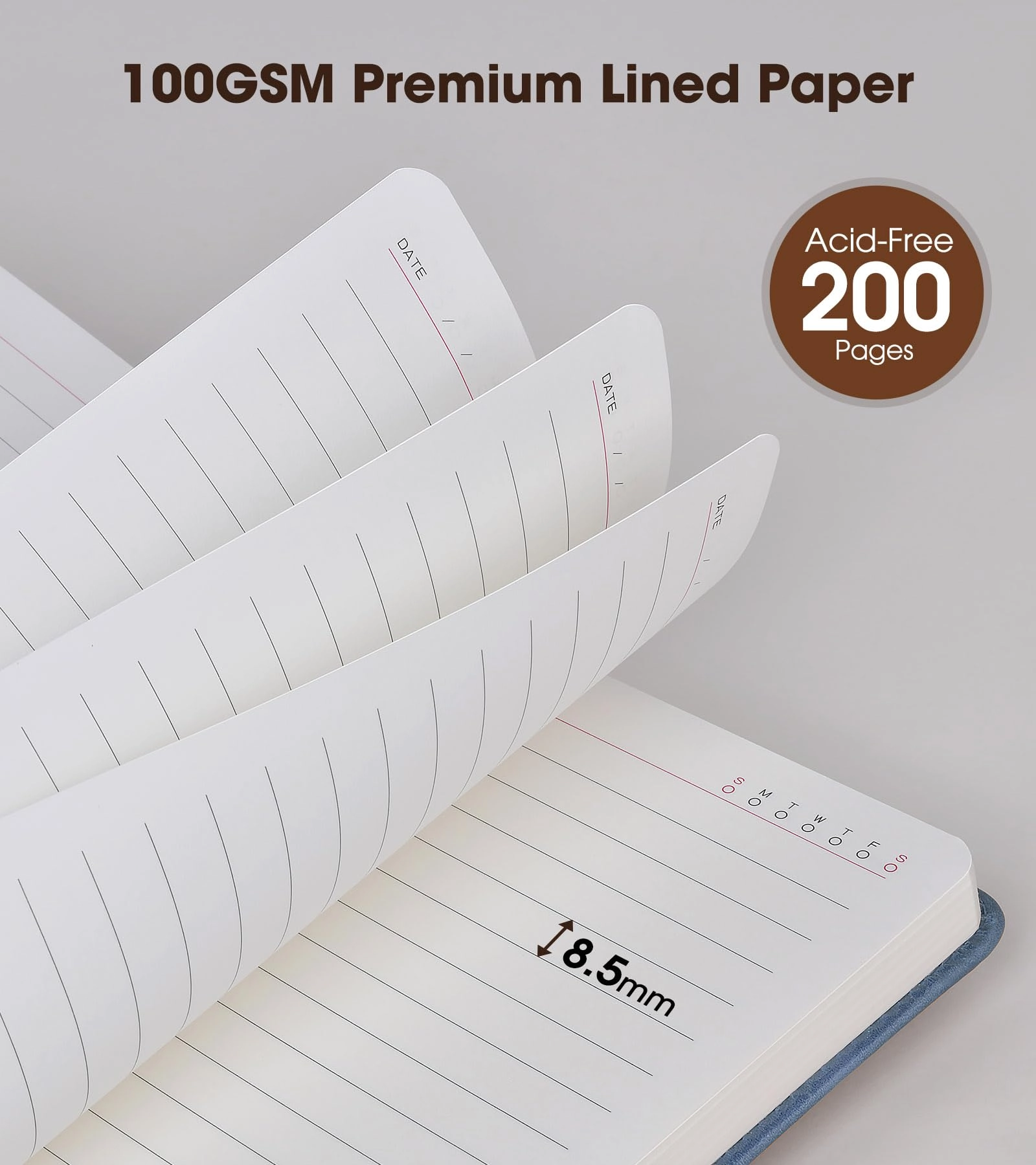 Lined Leather Journal - A5 200 Pages