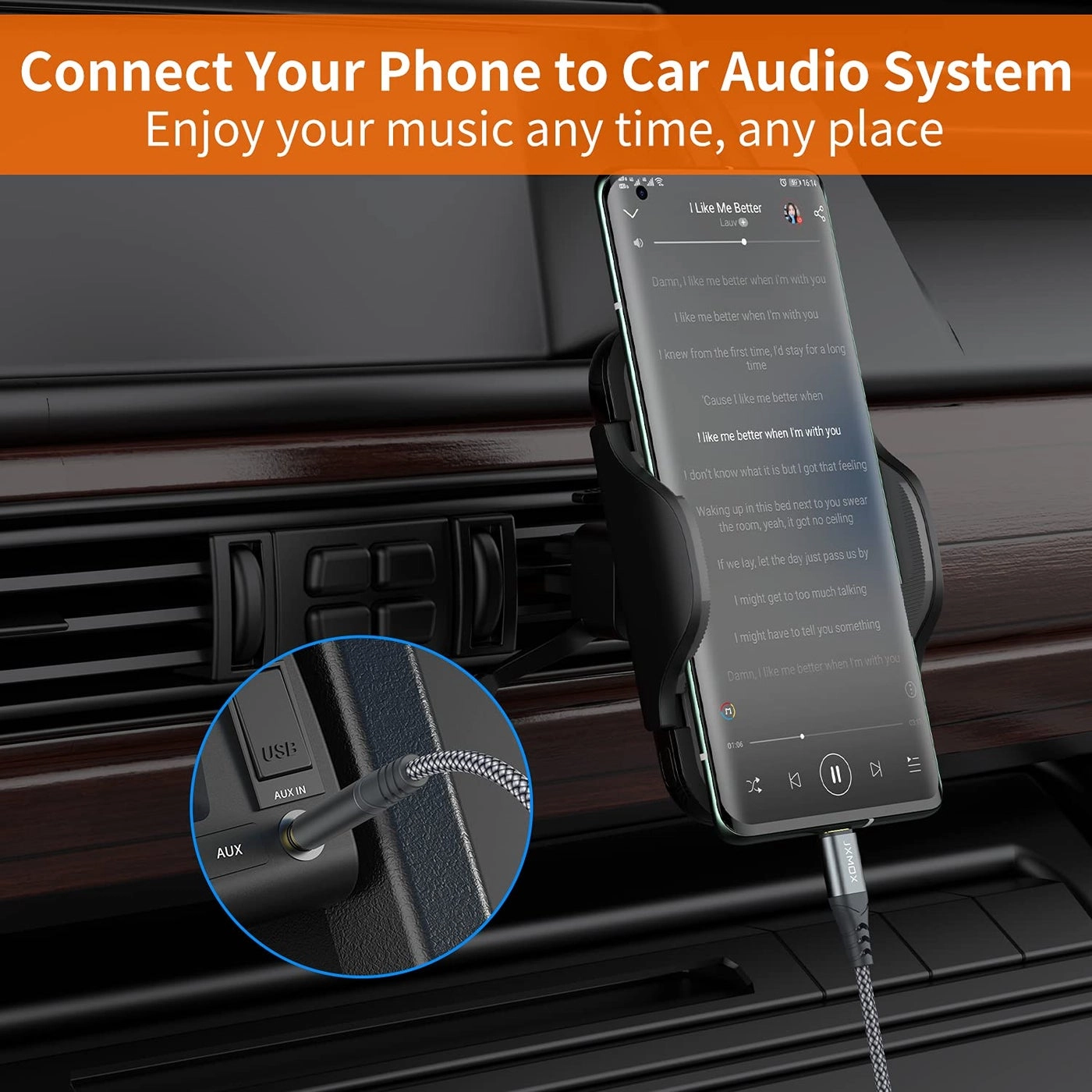 USB C to 3.5mm Audio Aux Jack Cable - 4ft