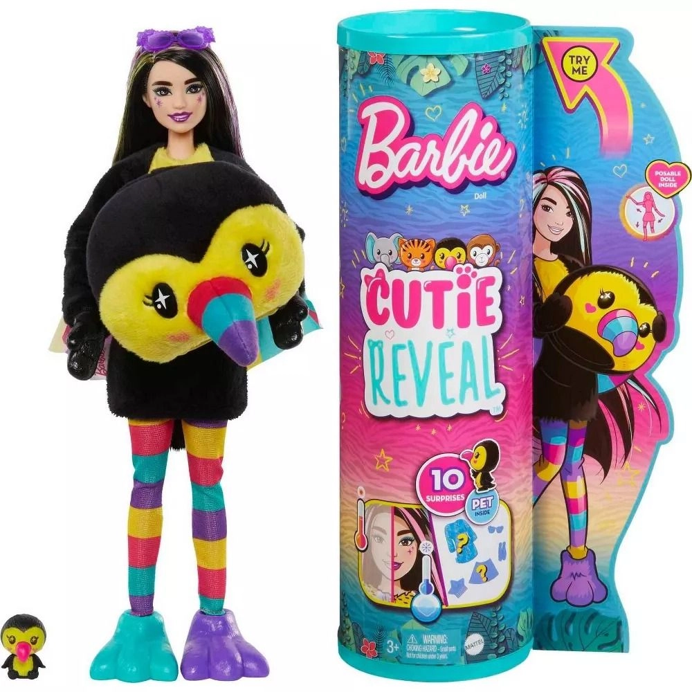 Barbie Cutie Reveal Jungle Friends - Toucan Ages 3+