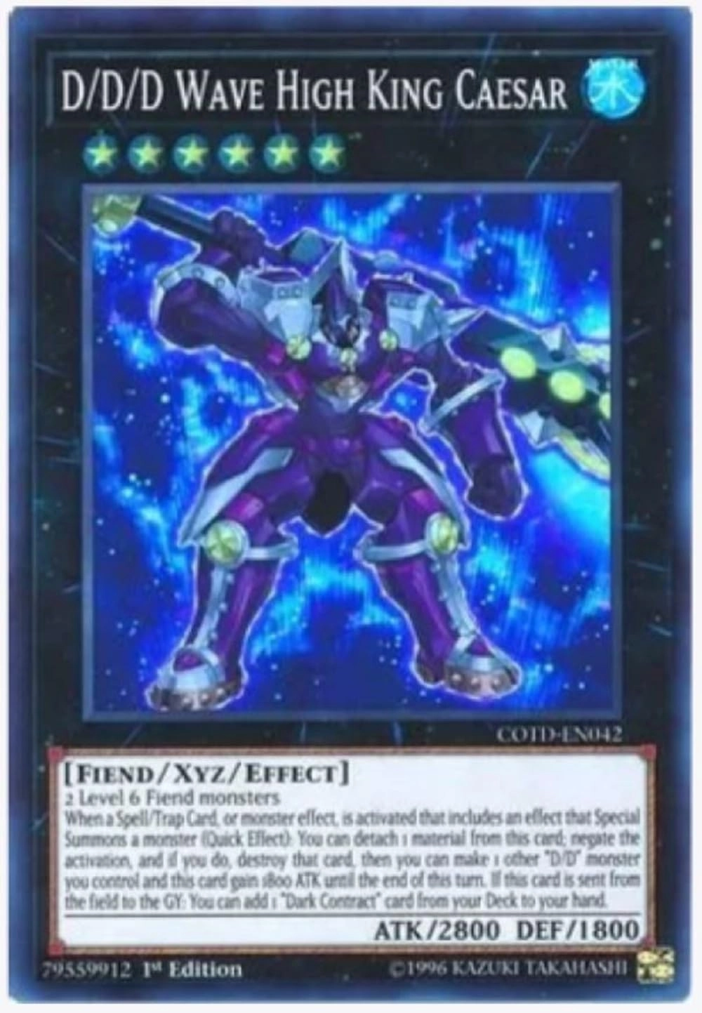 Yu-Gi-Oh! D/D/D Wave High King Caesar COTD-EN042 - Code of The Duelist