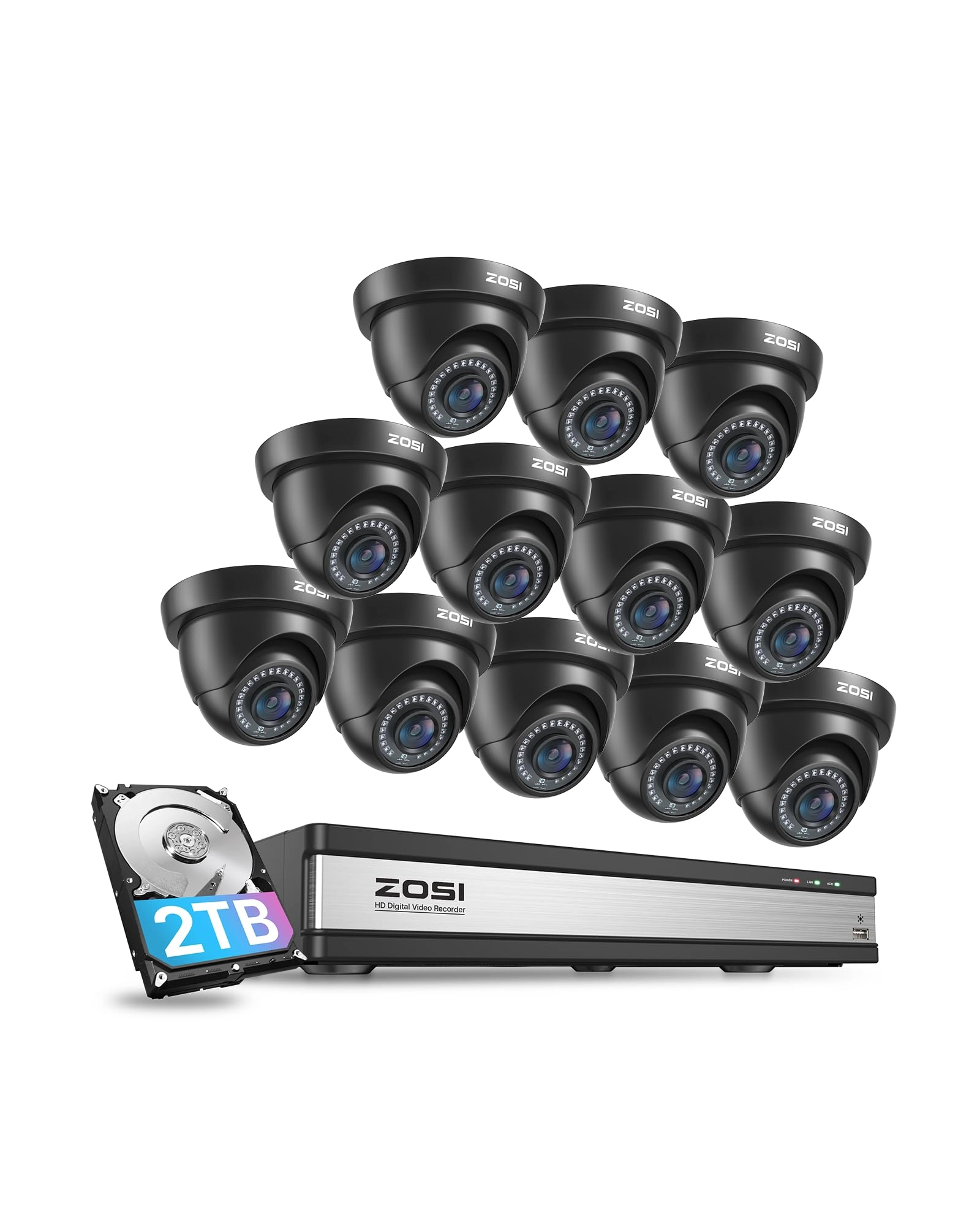 1080P 16CH Security Camera System - 2TB
