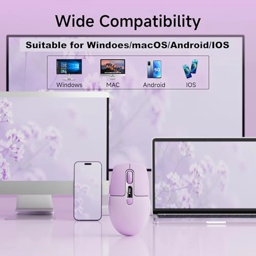 Wireless Silent Mouse - Bluetooth + 2.4G