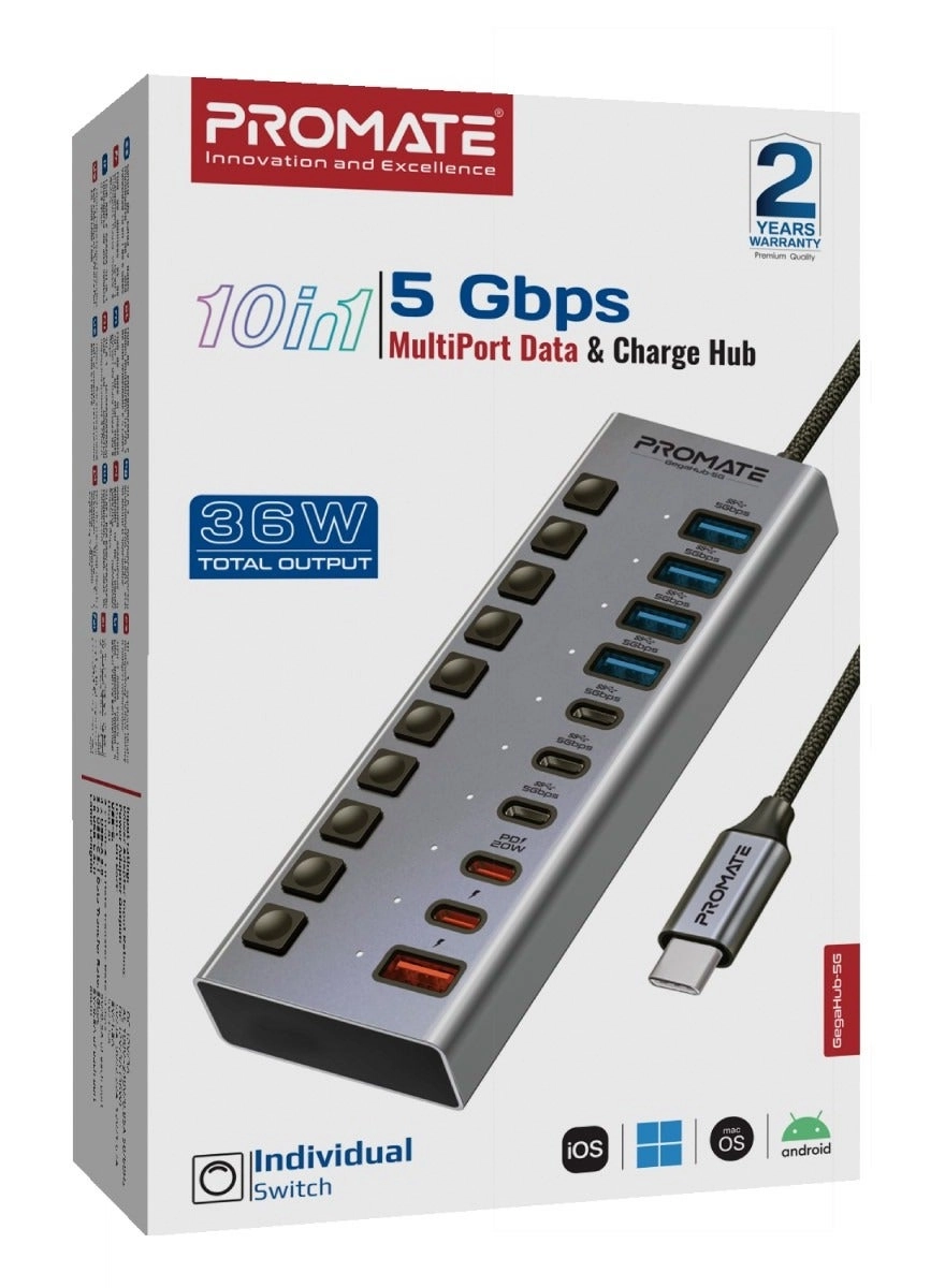 GegaHub-5G - 10 In 1 20W USB-C PD