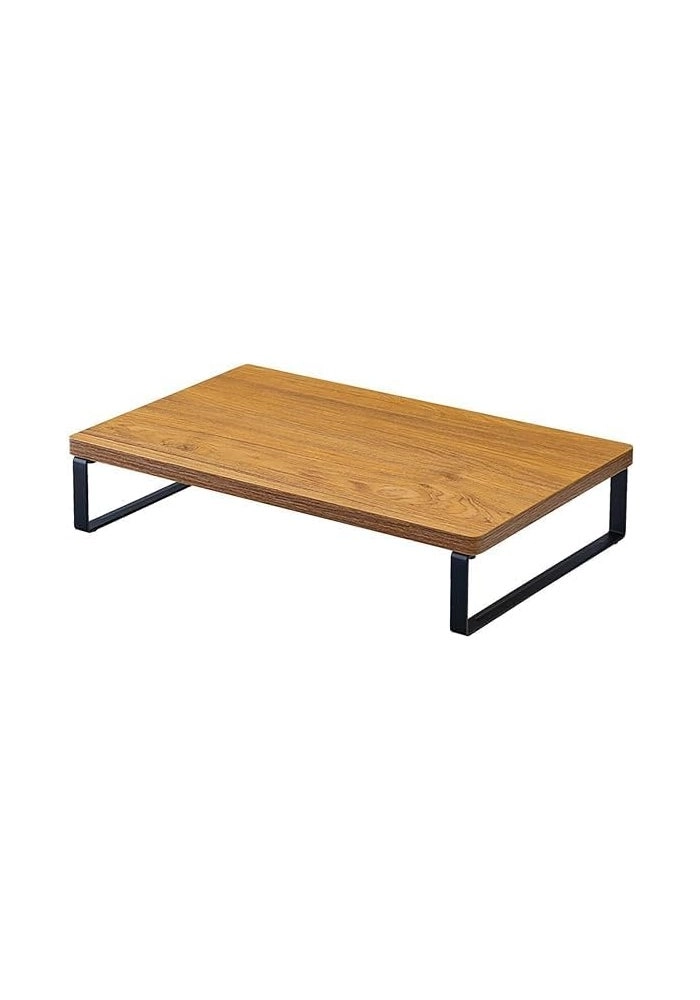 Horoof Market Wooden Monitor Stand - 39x25x8 cm Brown