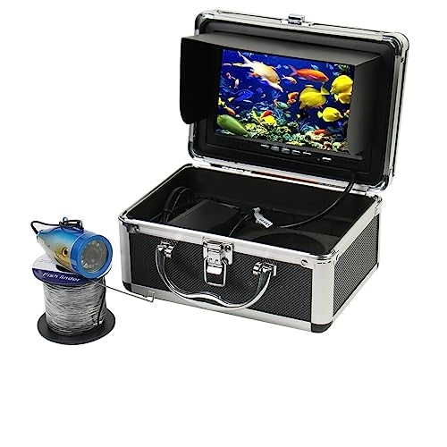 Underwater Camera, 20M 7 Inch 1000tvl Underwater Fishing Video Camera Kit 12 PCS LED White Lamp Lights Video Fish Finder Under Water Fish Camera