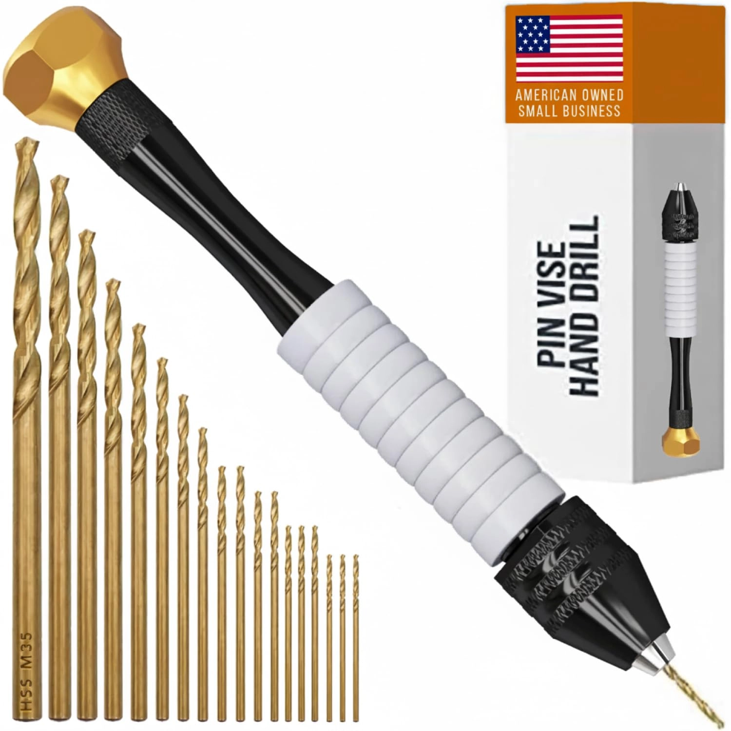 Norcalway Pin Vise Hand Drill - 28 pieces 0.1mm-2.5mm