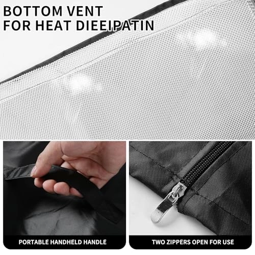 Upright Freezer Cover - 23''L x 23''W x 56''H 6.5-7.7 Cu. Ft 600D Oxford