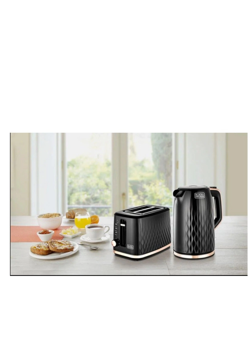 Toaster - 2-slice + Kettle - 1.7 L 2200 Watt