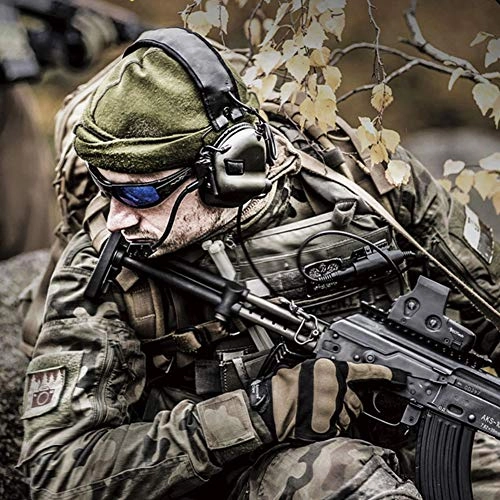 C2 Tactical Headphones - Adjustable Foldable Wired Microphone