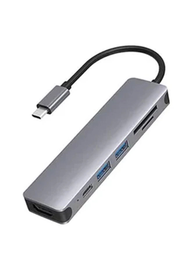 Arabest HubH2110262 - 6-In-1 USB-C Grey
