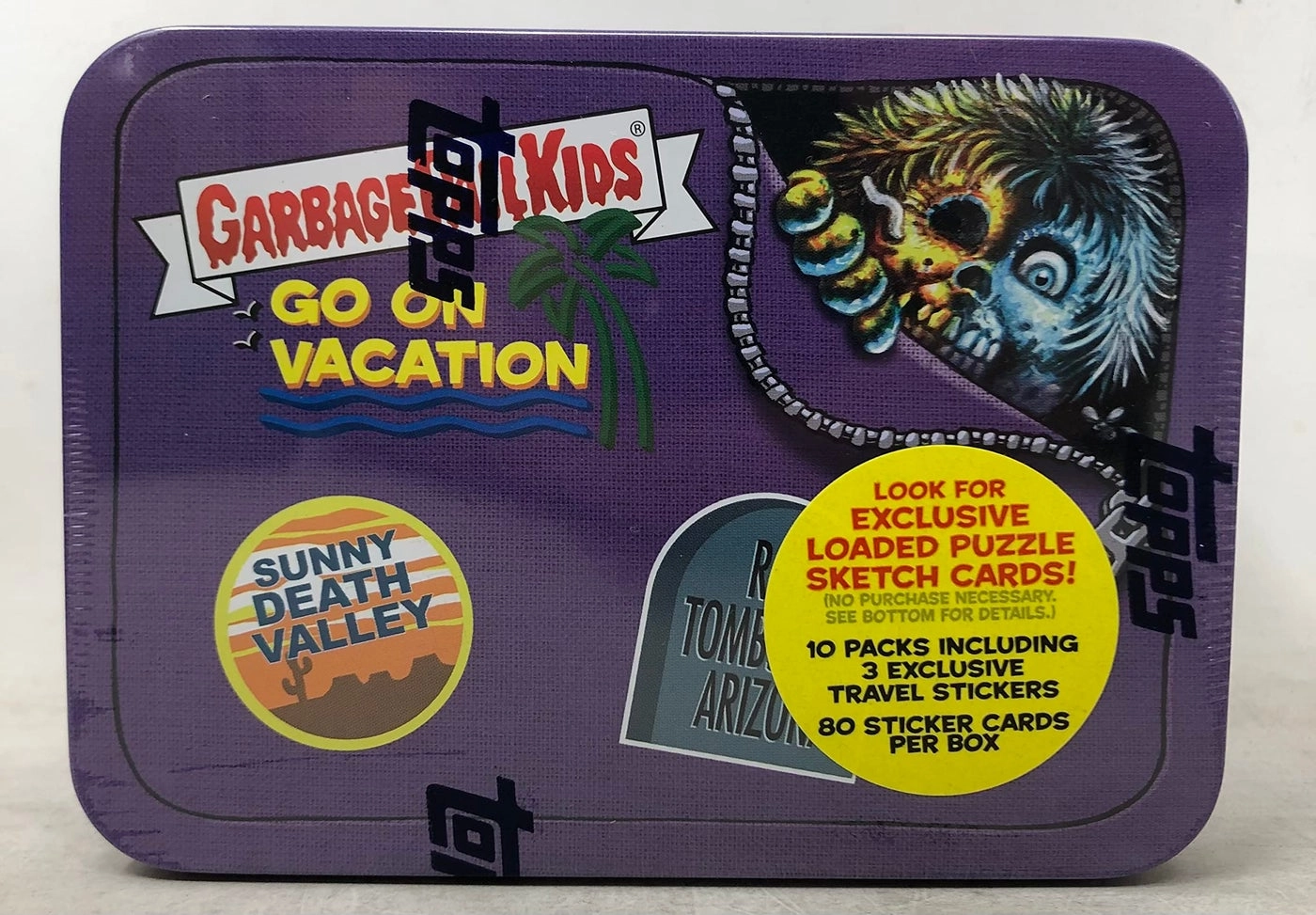 Garbage Pail Kids Go On Vaction Tins