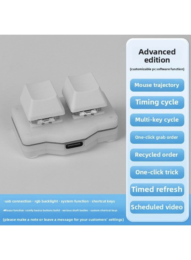 2-Key USB Custom Keyboard - Wired