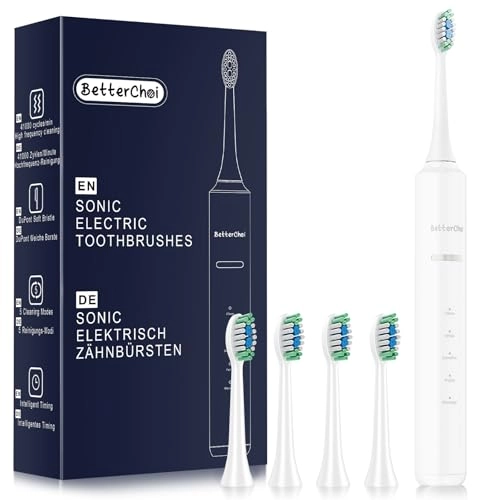 Sonic Electric Toothbrush - 41,000 VPM 1500 mAh 4 Brush Heads