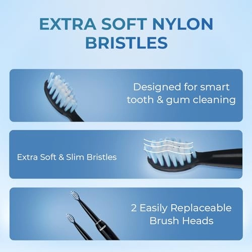 Twist Electric Toothbrush - 20,500 strokes/min 2 Brush Heads 3 Cleaning Modes