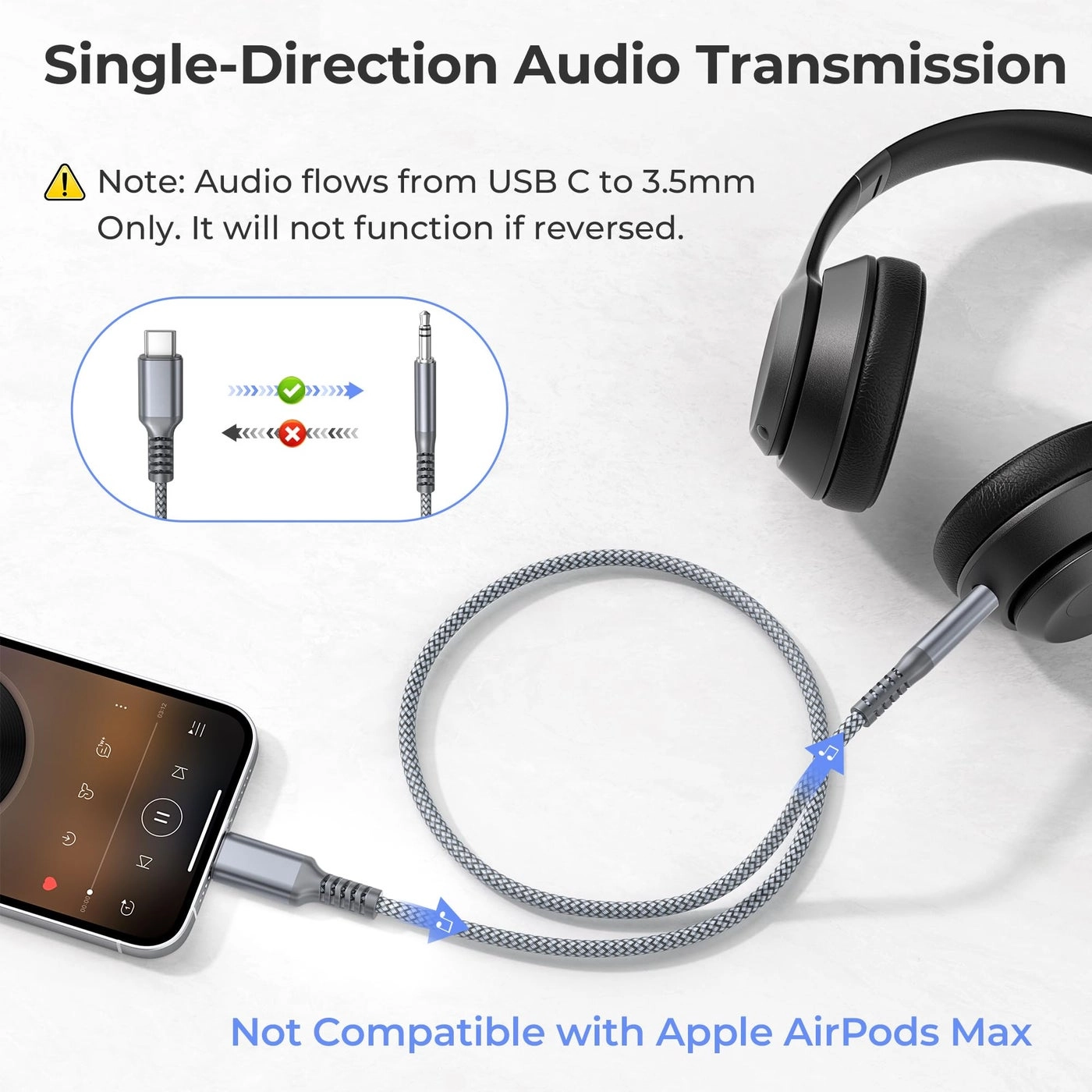 USB C Aux Cable - 4FT
