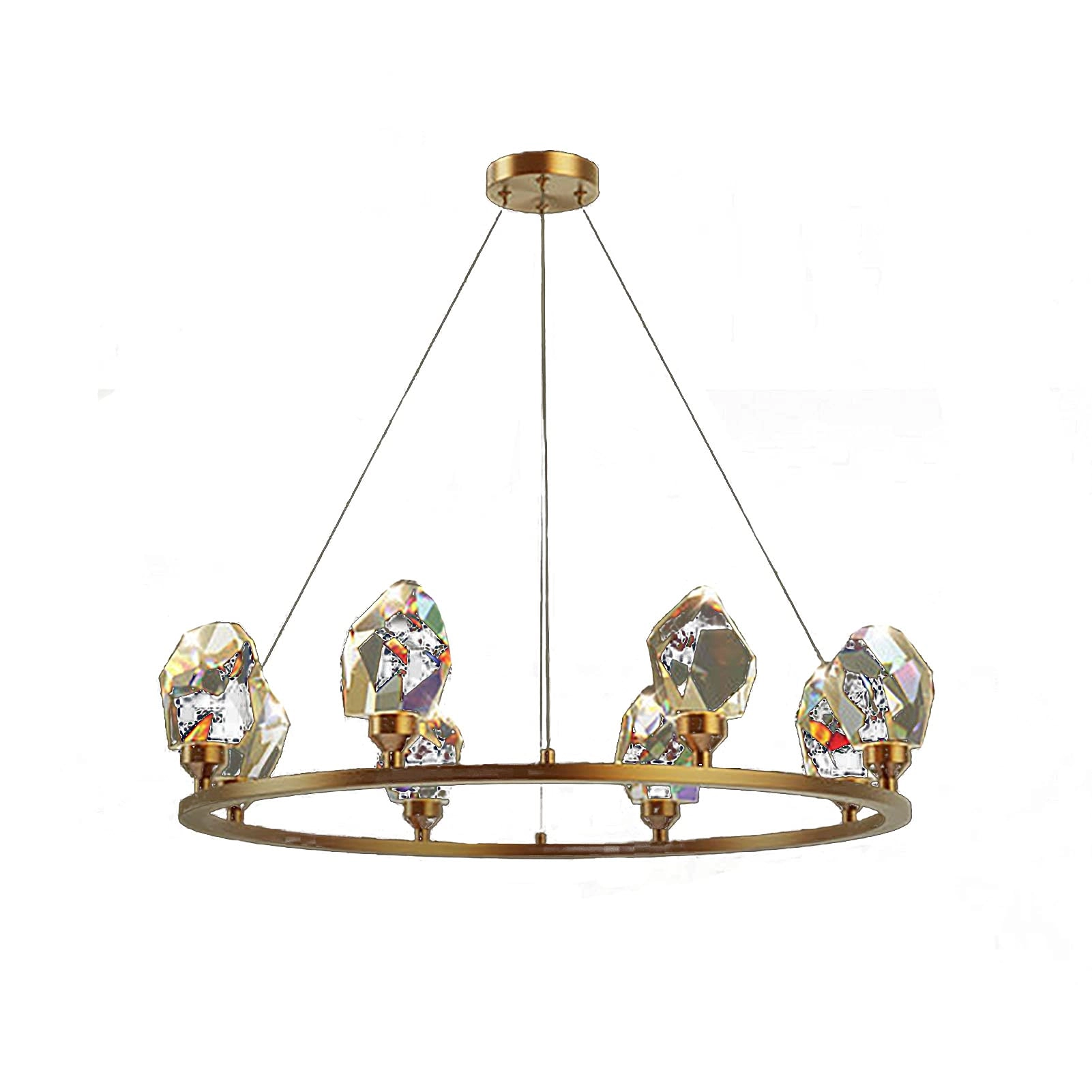 All Copper Ring Crystal Lights - 120cm