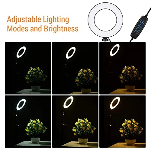 Ring Light LED - 6" Tripod 3 Light Modes