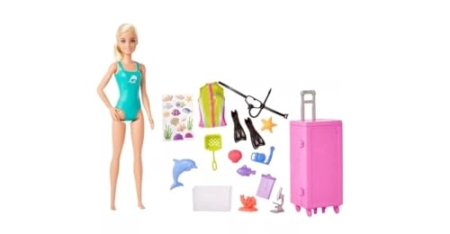 Barbie Marine Biologist - Mobile Lab Playset Blonde 10+ Pieces Ages 3+