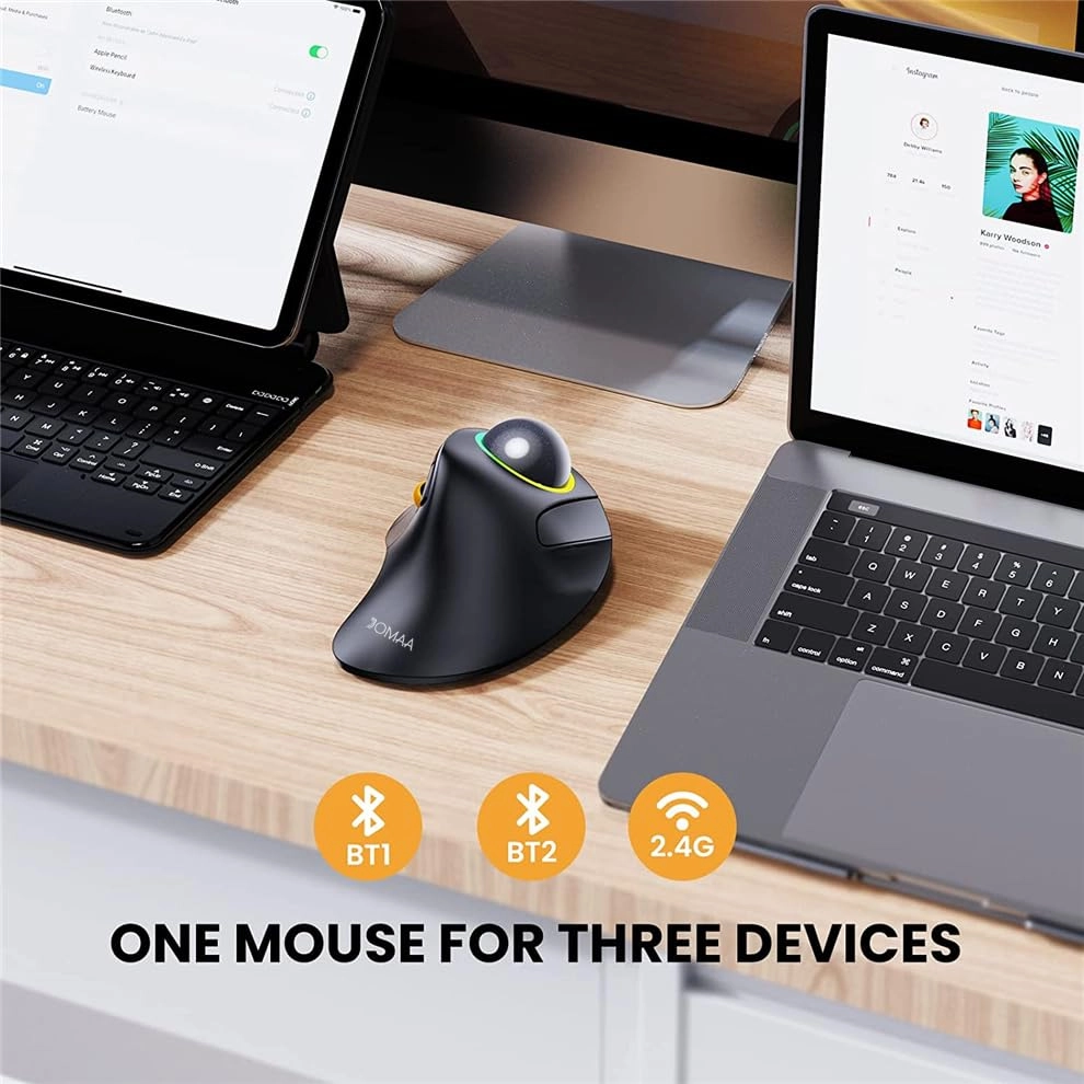 Ergonomic Trackball Mouse - Wireless