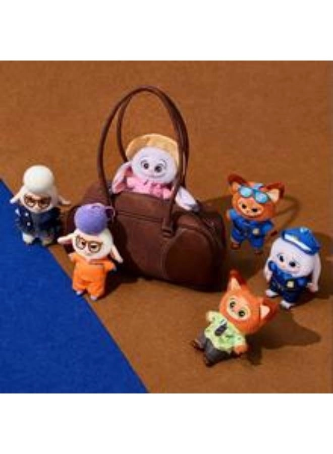 Zootopia Series Blind Box - Pack of 6 Vinyl Plush Pendant Keychain Mystery Pack