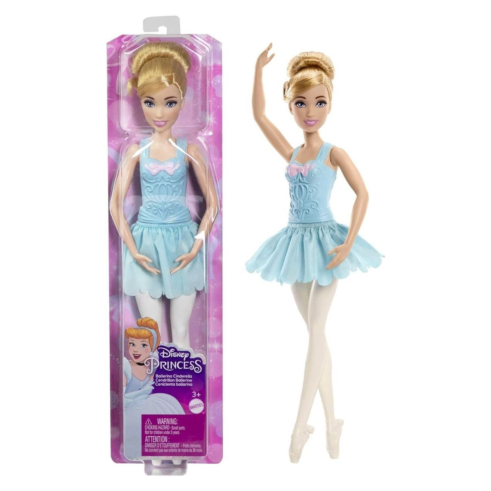 COLOR LAND CHILDRENS TOYS CENTER LLC Cinderella Ballerina Doll - Articulated Limbs Ballet-themed Accessories