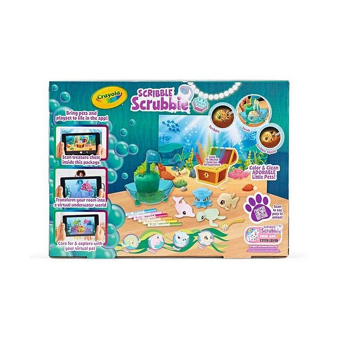 Scribble Scrubbie Pets - 6 washable markers 1 scrub brush