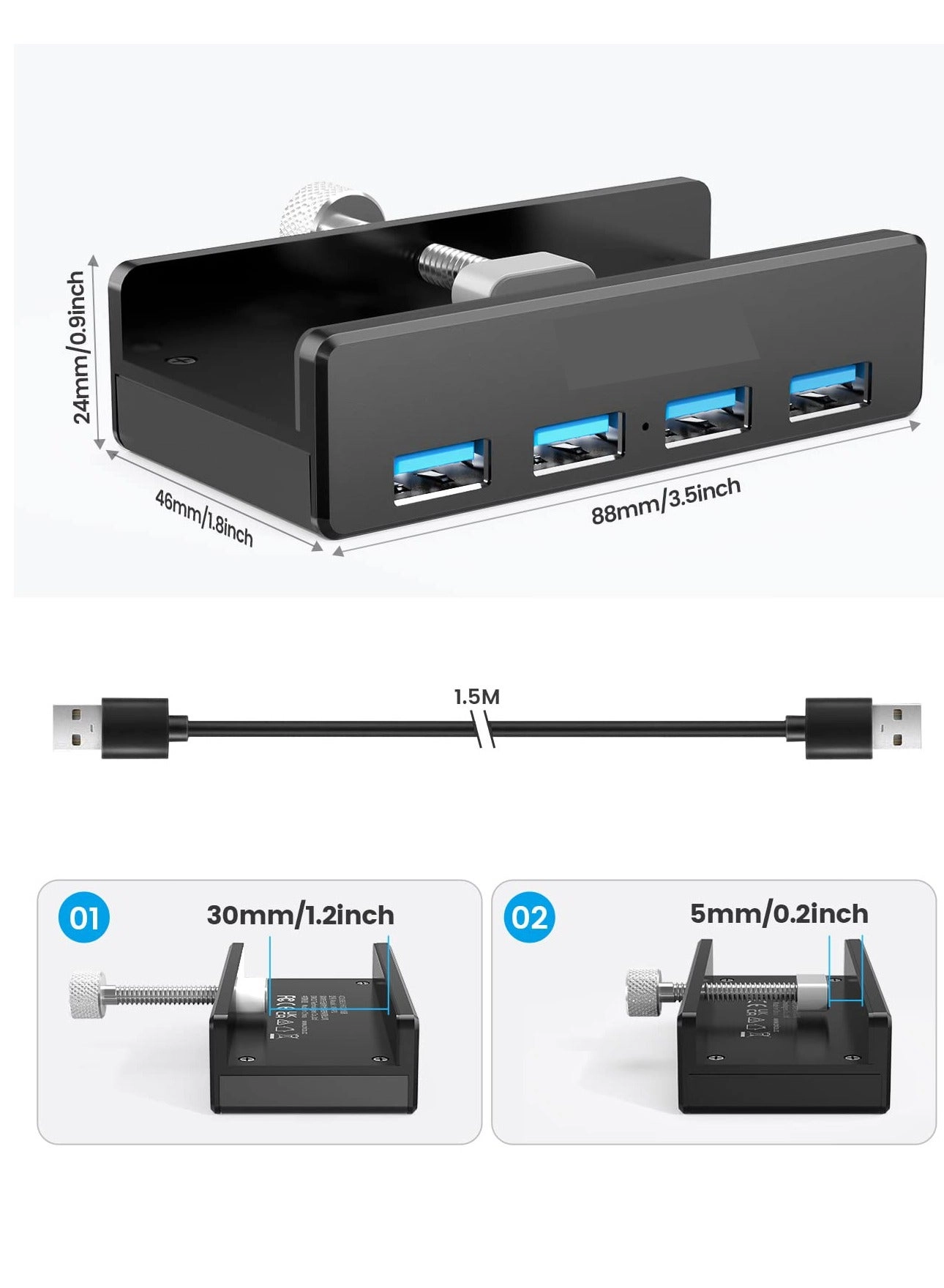 4 Port USB Hub