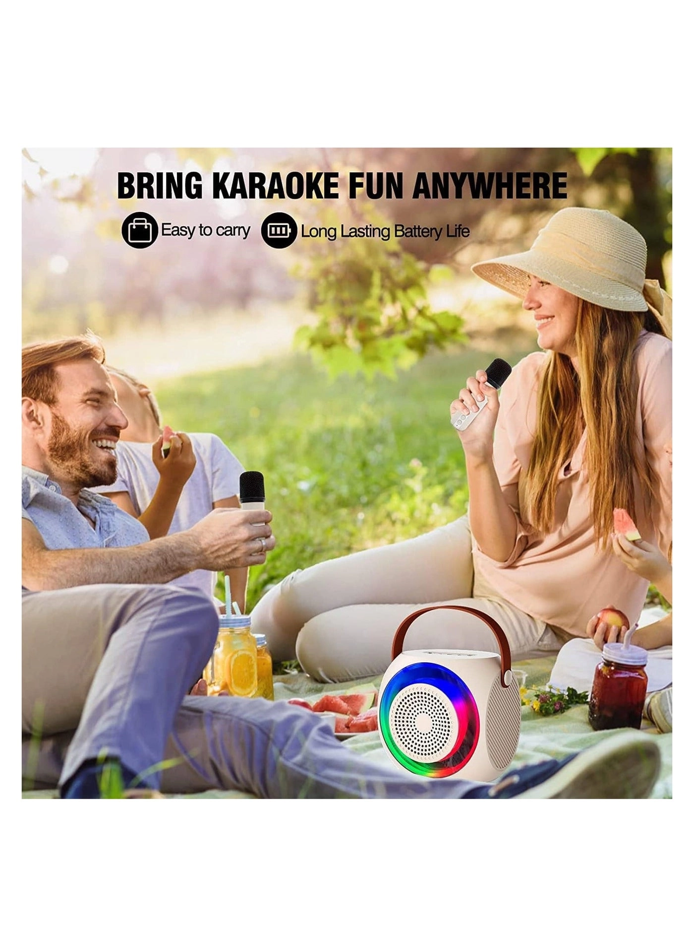 Karaoke Machine - 2 Wireless Microphones 10W