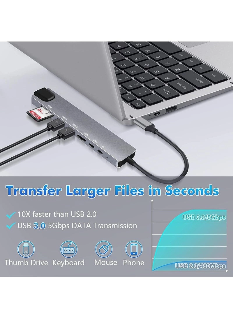 USB C Hub - USB C MacBook Pro/Air and Type C Windows Laptop