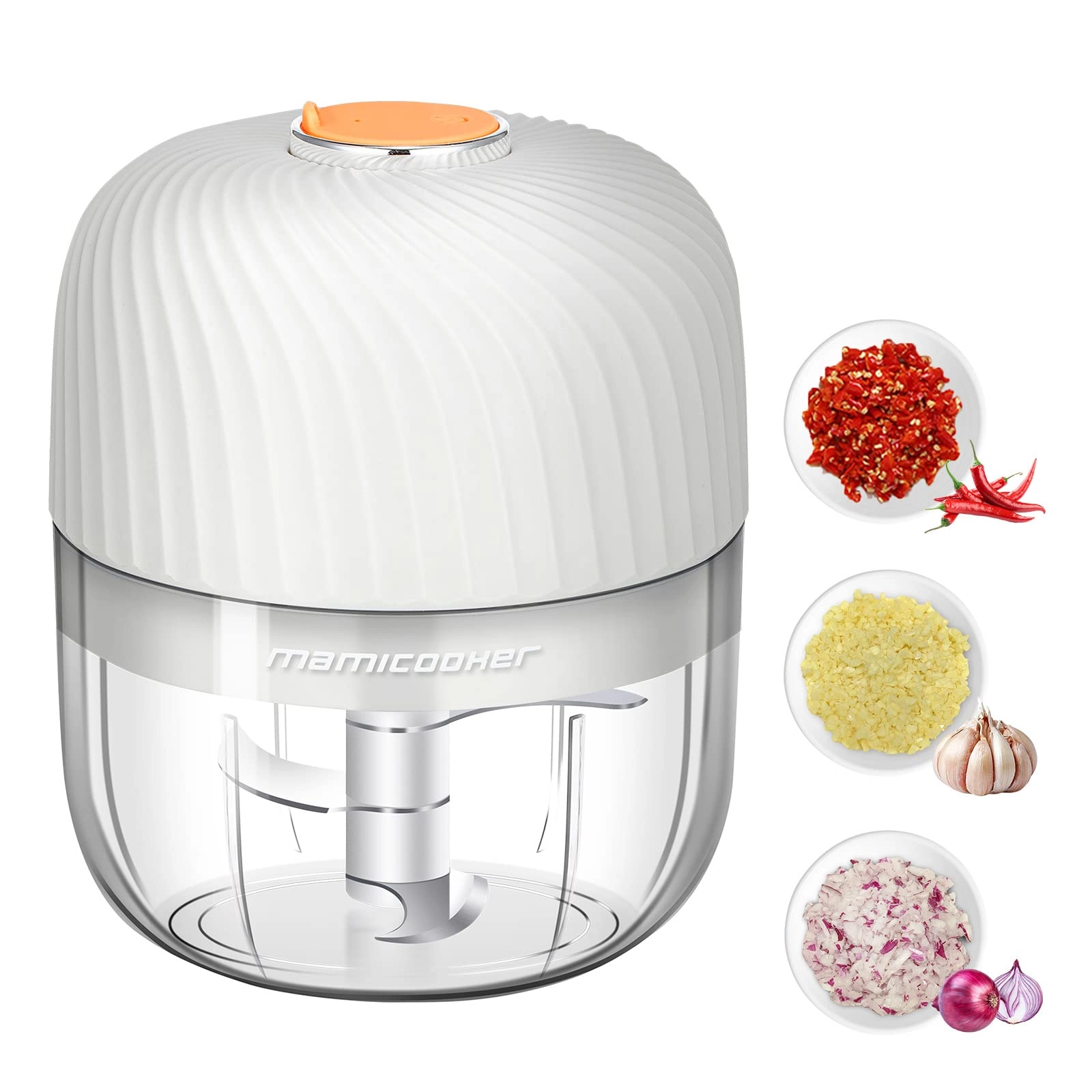 MAMICOOKER Electric Garlic Chopper - 250ML USB Charging