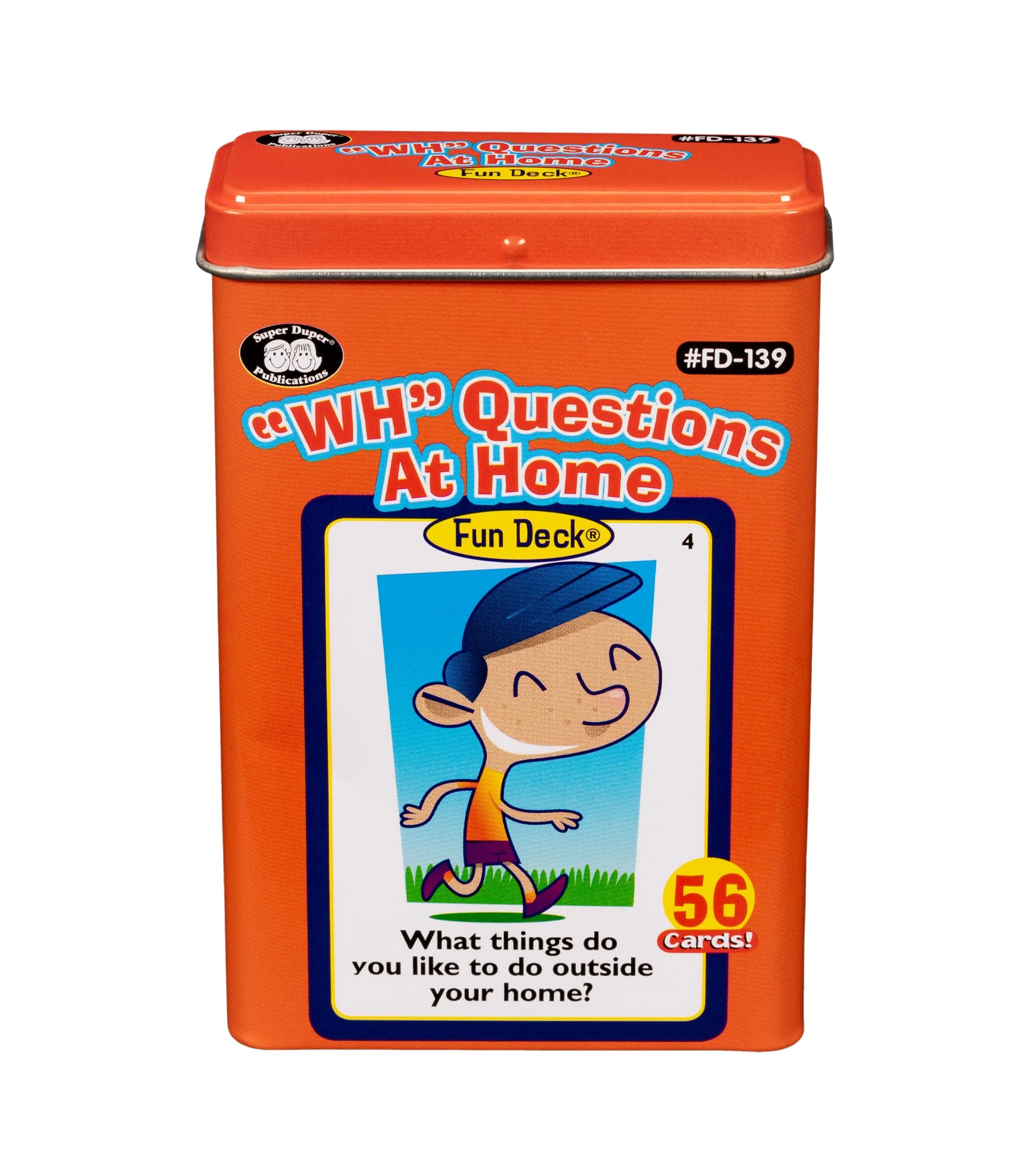 Super Duper Publications WH Questions at Home Fun Deck Cards - 5 years and up 56 pieces