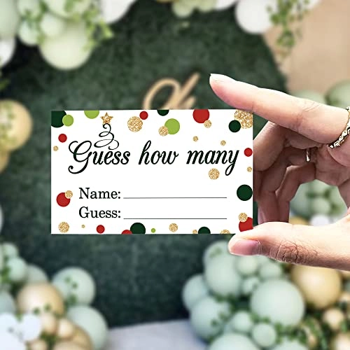 Guess How Many Christmas Theme Party Game Cards Kit - 1 piece