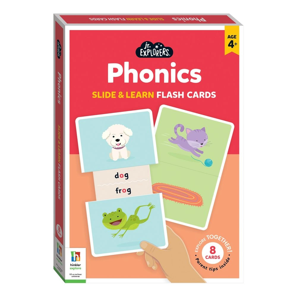 Hinkler Pty Ltd Junior Explorers Phonics Slide & Learn Flash Cards