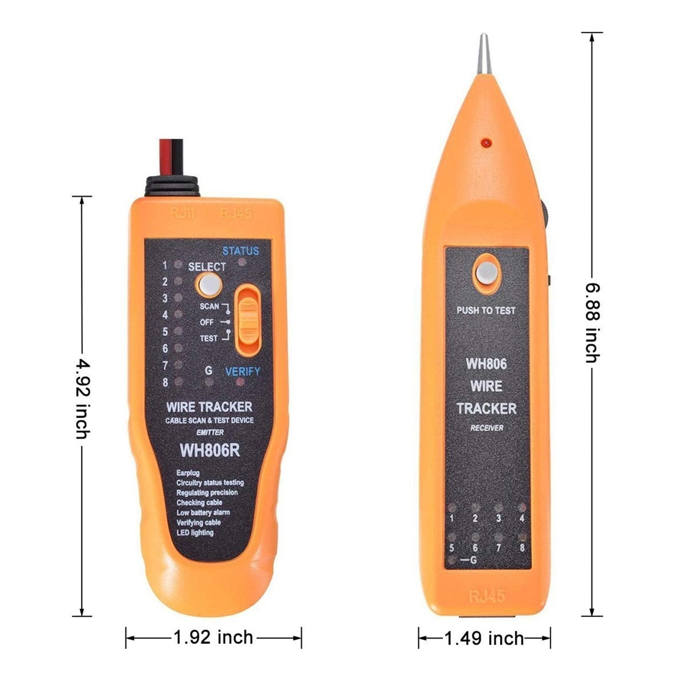 RJ45 Network Cable Tester - RJ45 RJ11 Cat5 Cat5e Cat6 Cat7 continuity open shorted crossed