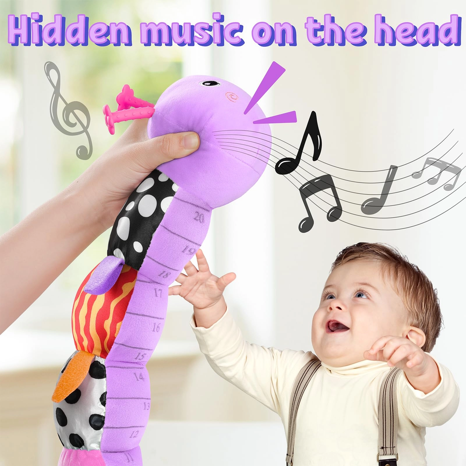 Musical Caterpillar - 6-12 Months Plush, Cotton Animal 1.0 Count